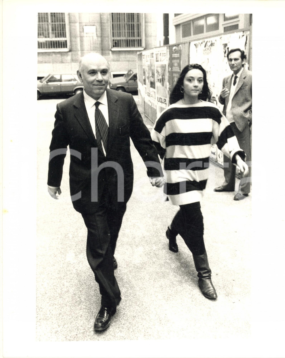 Fotografia d epoca originale 1986 MILANO Salvatore LIGRESTI con la figlia Jonella  Foto 20x25 cm 2 1