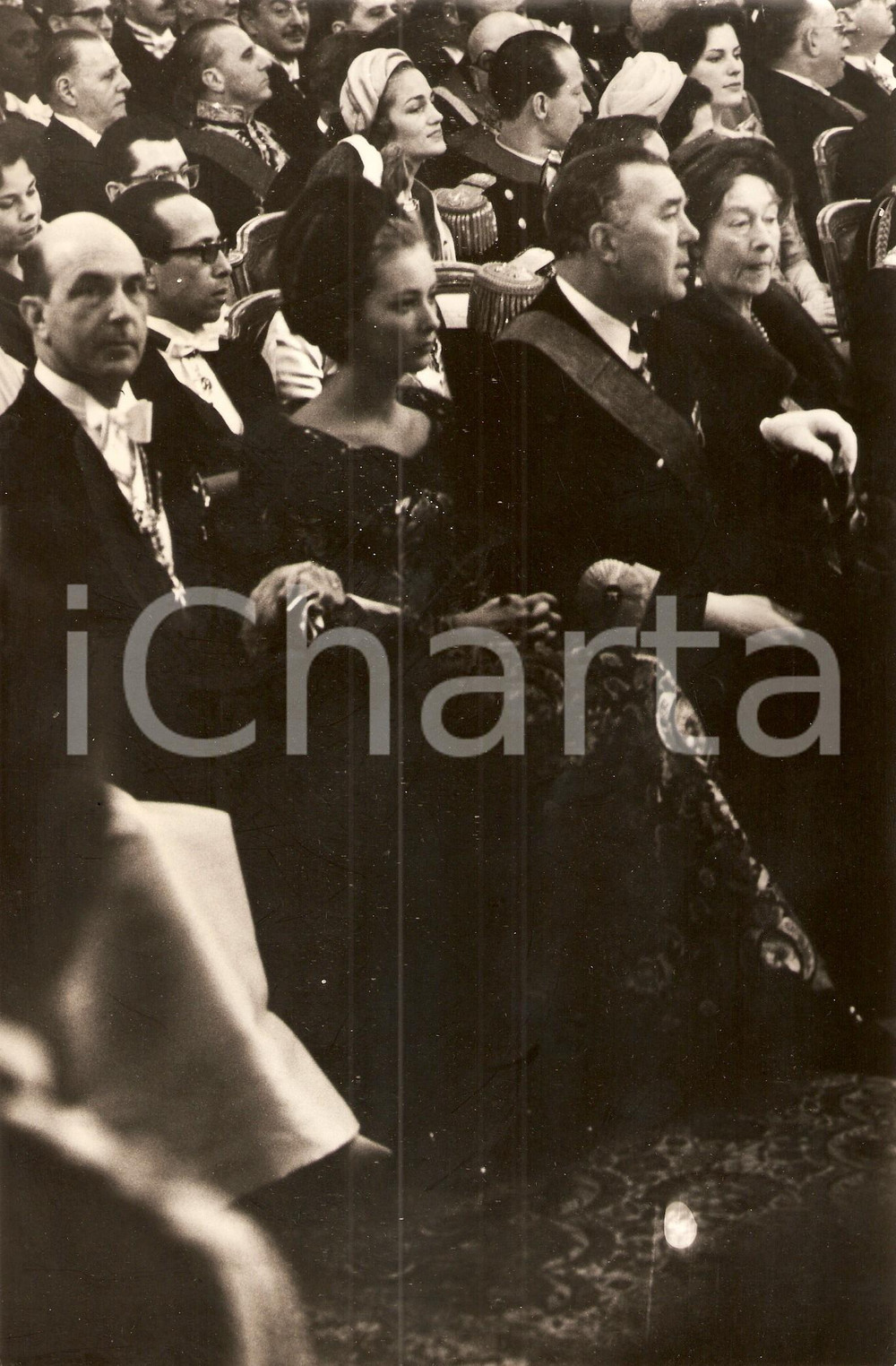 Fotografia d epoca originale 1960 BRUXELLES UMBERTO II  e Paola del BELGIO alle nozze di re Baldovino 2 1