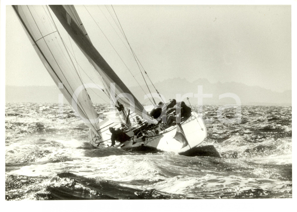 Fotografia d epoca originale 1987 FREMANTLE Louis Vuitton Cup AZZURRA II virata SAILING REGATTA Foto 6 1