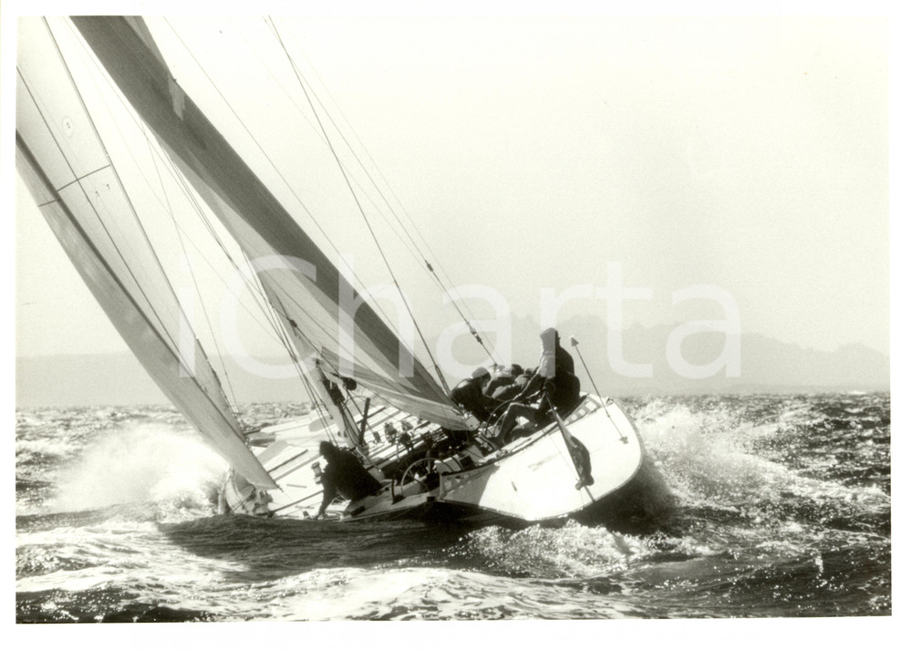 Fotografia d epoca originale 1987 FREMANTLE Louis Vuitton Cup AZZURRA II virata SAILING REGATTA Foto 3 1
