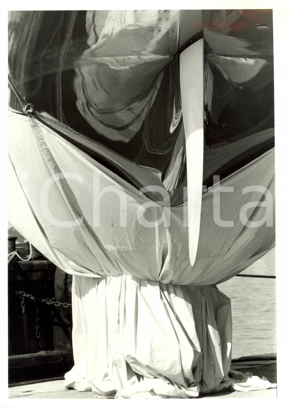 Fotografia d epoca originale 1985 VENEZIA AZZURRA II Cerimonia del VARO Chiglia TOP SECRET Sailing Regatta 4 1
