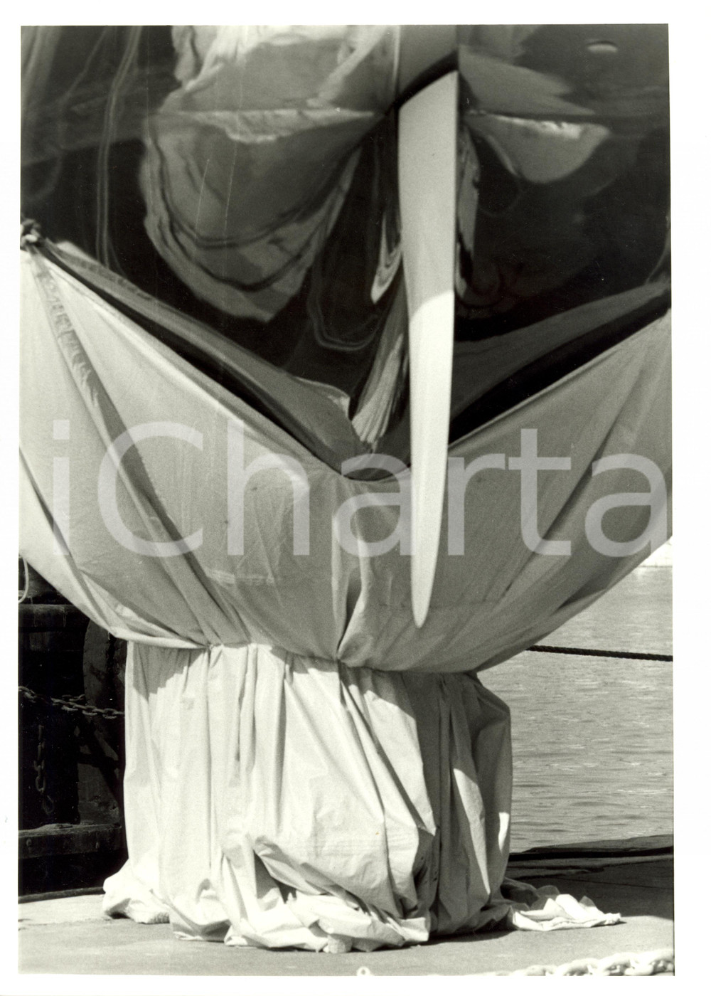 Fotografia d epoca originale 1985 VENEZIA AZZURRA II Cerimonia del VARO Chiglia TOP SECRET Sailing Regatta 5 1