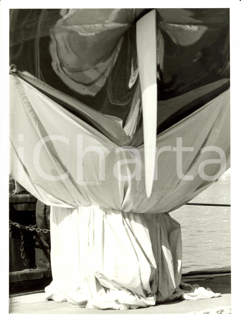 Fotografia d epoca originale 1985 VENEZIA AZZURRA II Cerimonia del VARO Chiglia TOP SECRET Sailing Regatta 2 1