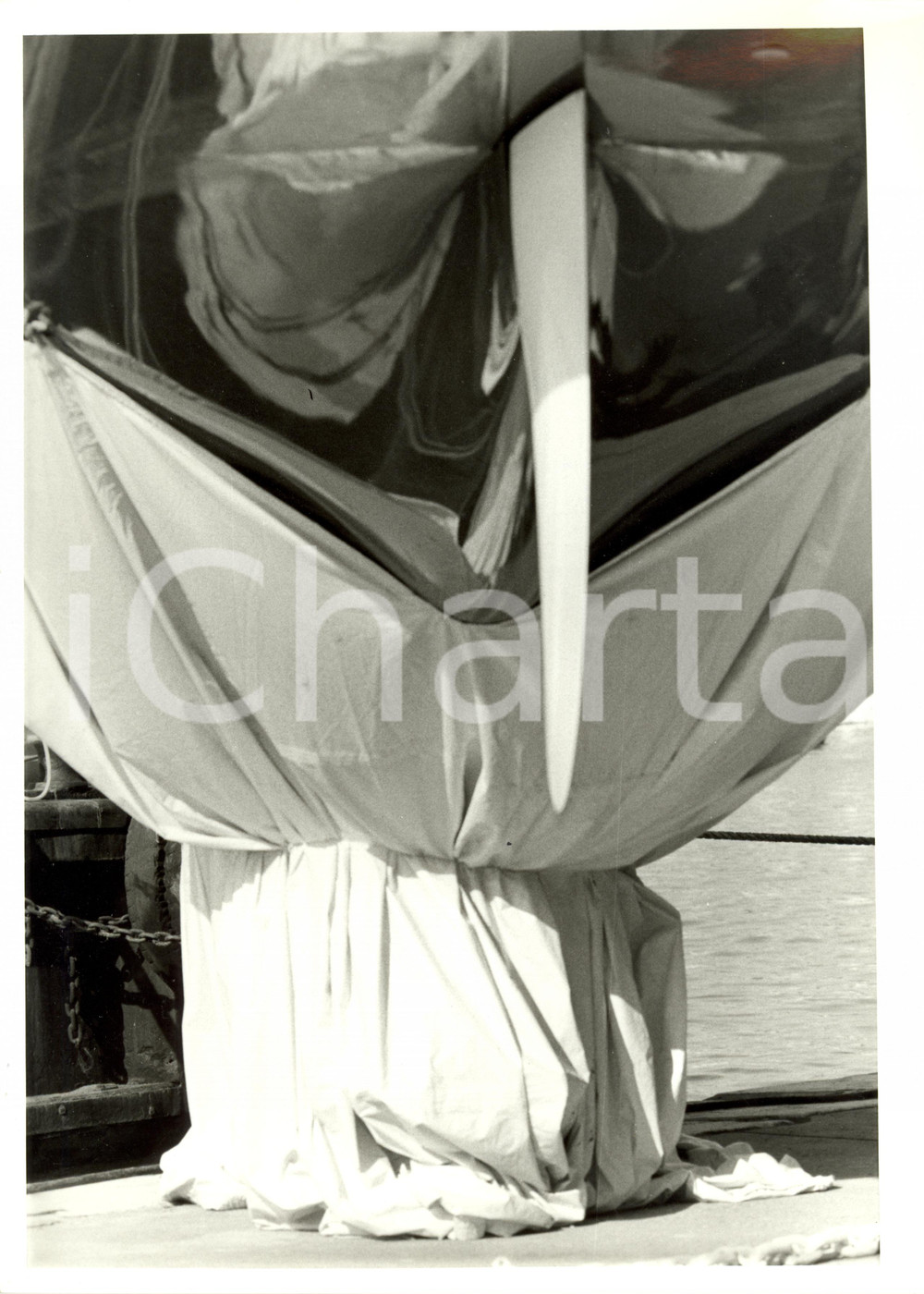 Fotografia d epoca originale 1985 VENEZIA AZZURRA II Cerimonia del VARO Chiglia TOP SECRET Sailing Regatta 3 1