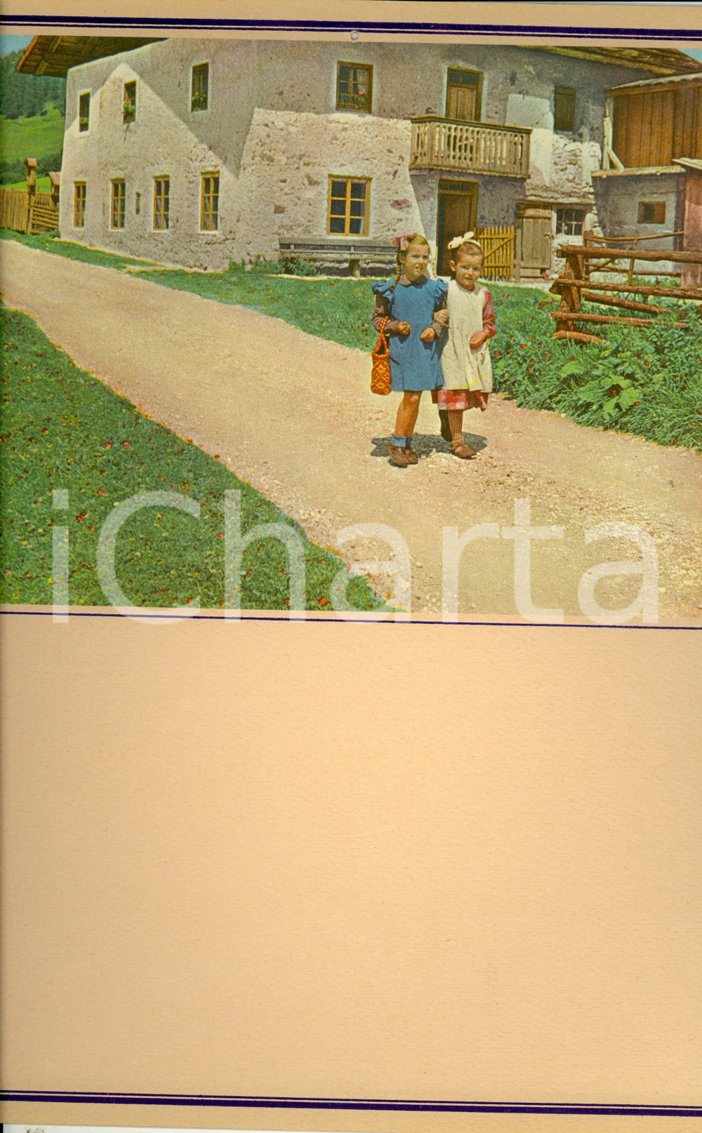 Oggetto da collezione cartaceo 1955 ca ITALIA MODERNARIATO Calendario perpetuo VINTAGE Bambine 25x35 cm 9 1