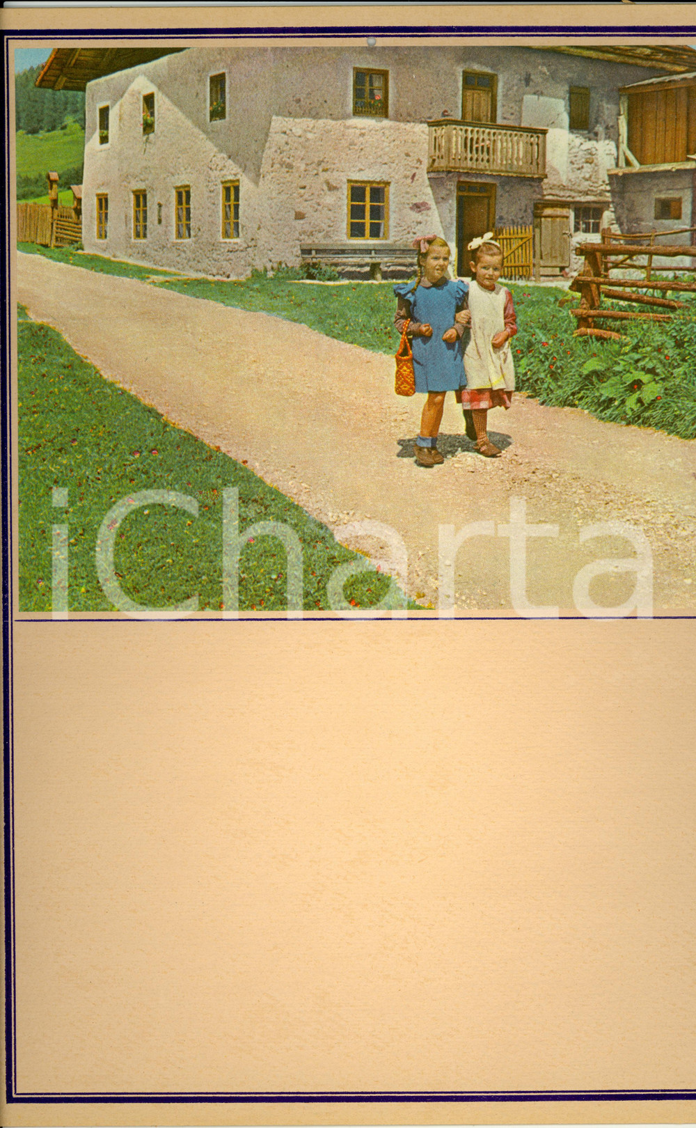 Oggetto da collezione cartaceo 1955 ca ITALIA MODERNARIATO Calendario perpetuo VINTAGE Bambine 25x35 cm 4 1