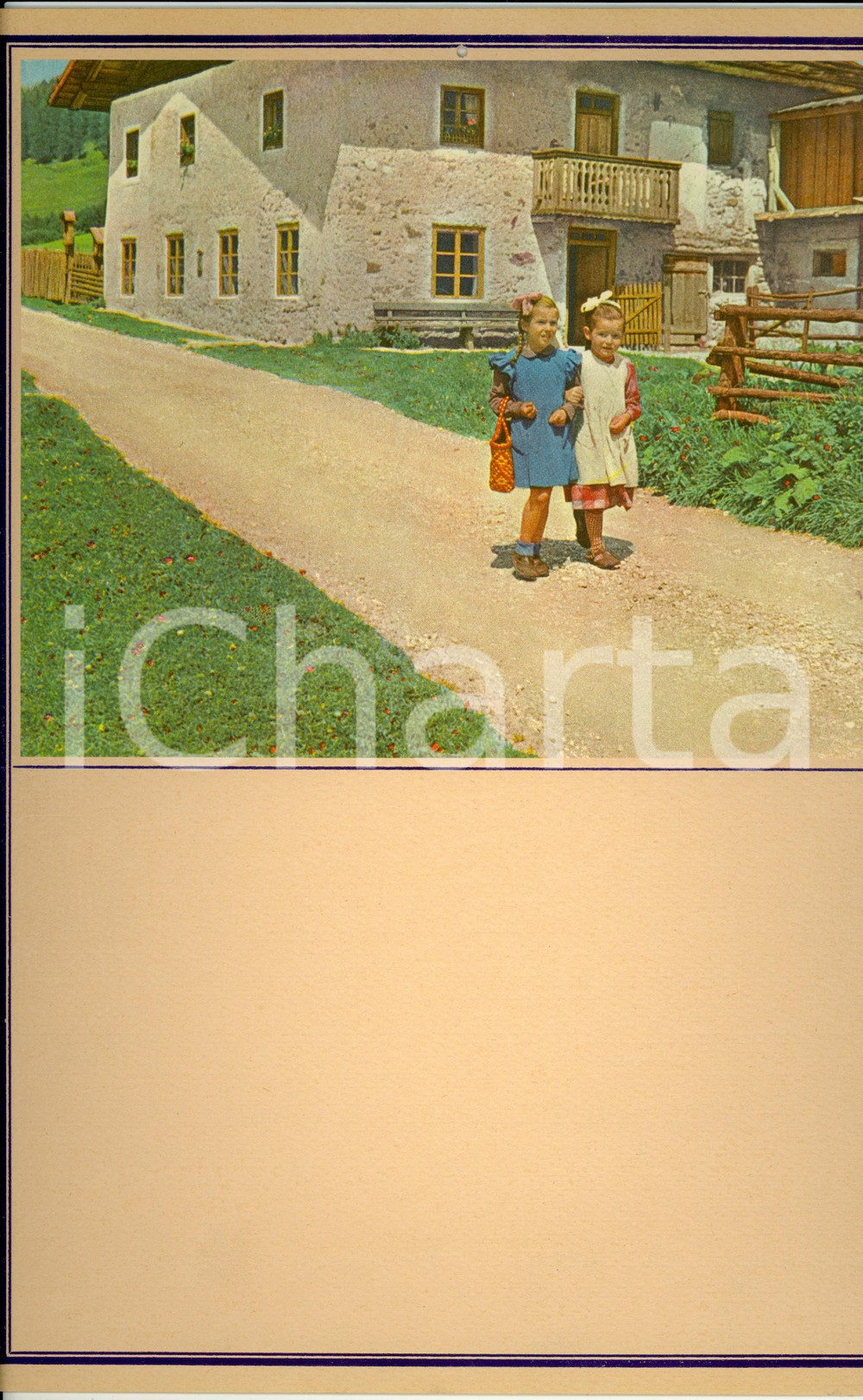 Oggetto da collezione cartaceo 1955 ca ITALIA MODERNARIATO Calendario perpetuo VINTAGE Bambine 25x35 cm 7 1
