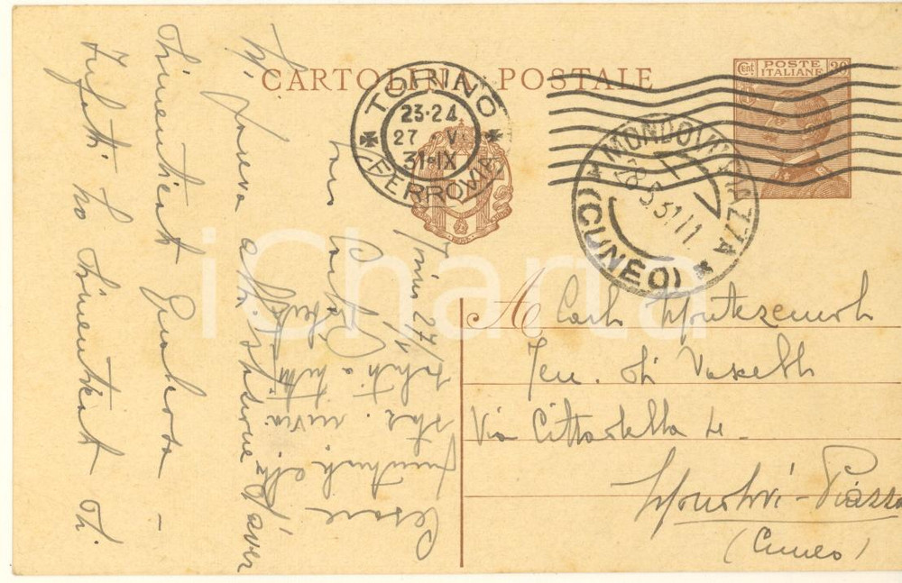 Autografo originale 1931 TORINO Roberto CORDERO DI MONTEZEMOLO chiede giocata al lotto Autografo 1