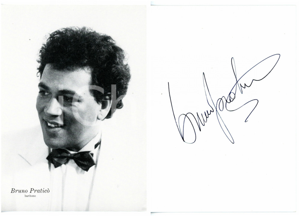 1985 ca LIRICA Basso-baritono Bruno PRATICÃ’ *Foto seriale con AUTOGRAFO (3) Foto seriale con autografo al verso.CONDIZIONI: GFORMATO: 12x17 cm     originale e autentica 1