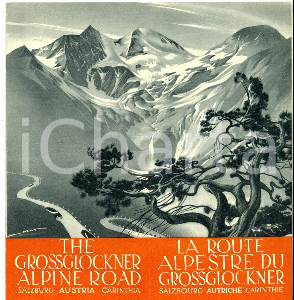 1960 ca SALZBURG La strada alpina del GROSSGLOCKNER Con mappa (2) DATA: 1960 circa  LUOGO: SALZBURG (AUSTRIA)  TITOLO: LA STRADA ALPINA DEL GROSSGLOCKNER  DESCRIZIONE: Opuscolo pubblicitario d'epoca, illustrato, con mappa. DIMENSIONI: cm 20 x 21  CONDIZIONI: buone (piegature originarie). Documento d'epoca, originale, autentico.    originale e autentica 1