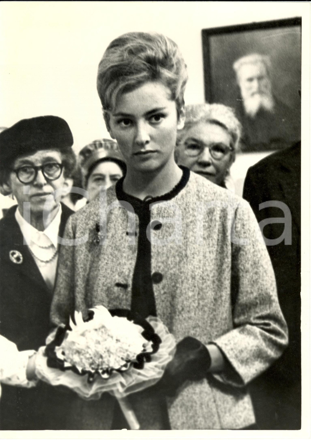 Fotografia d epoca originale 1960 ca BRUXELLES Principessa Paola BELGIO visita asilo quartiere LES MAROLLES 4 1