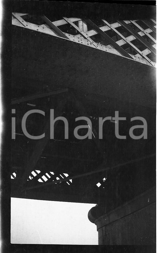 Fotografia d epoca originale 1925 PAVIA Ponte Ferroviario sul PO per Voghera 3 NEGATIVO FOTOGRAFICO 1