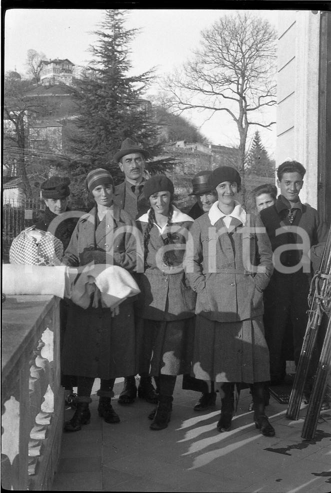 Fotografia d epoca originale 1924 VARESE VILLA MONETA Famiglia Moneta con ospiti SHOAH Negativo fotografico 1