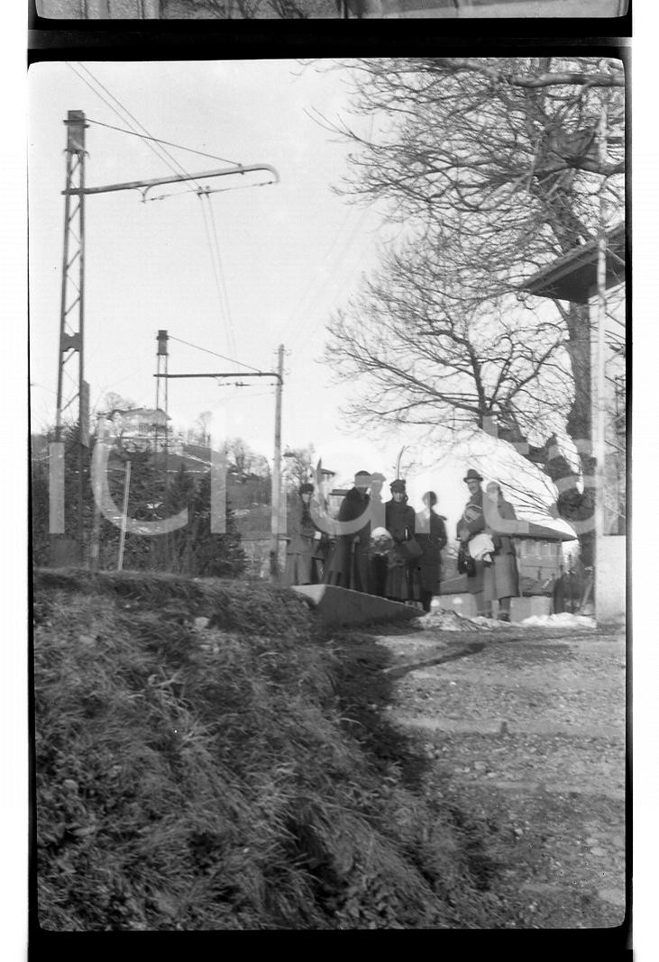 Fotografia d epoca originale 1924 VARESE La linea del tram per la Prima Cappella NEGATIVO FOTOGRAFICO 1