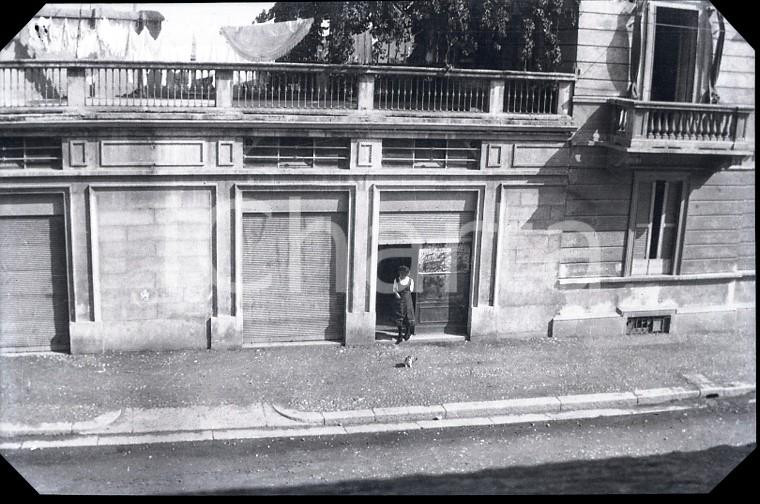 Fotografia d epoca originale 1920ca MILANO Antiche botteghe milanesi NEGATIVO ORIGINALE 1
