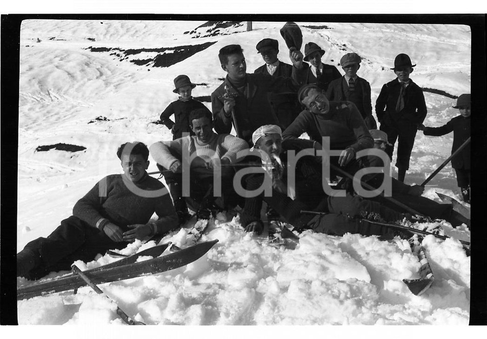 Fotografia d epoca originale 1922 MARZIO VA Escursione all Alpe del Tedesco NEGATIVO ORIGINALE 1