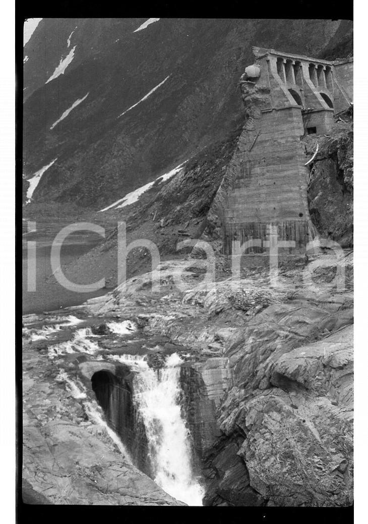 Fotografia d epoca originale 1924 GLENO BG Ruderi della diga dopo il cedimento 3 NEGATIVO ORIGINALE 1