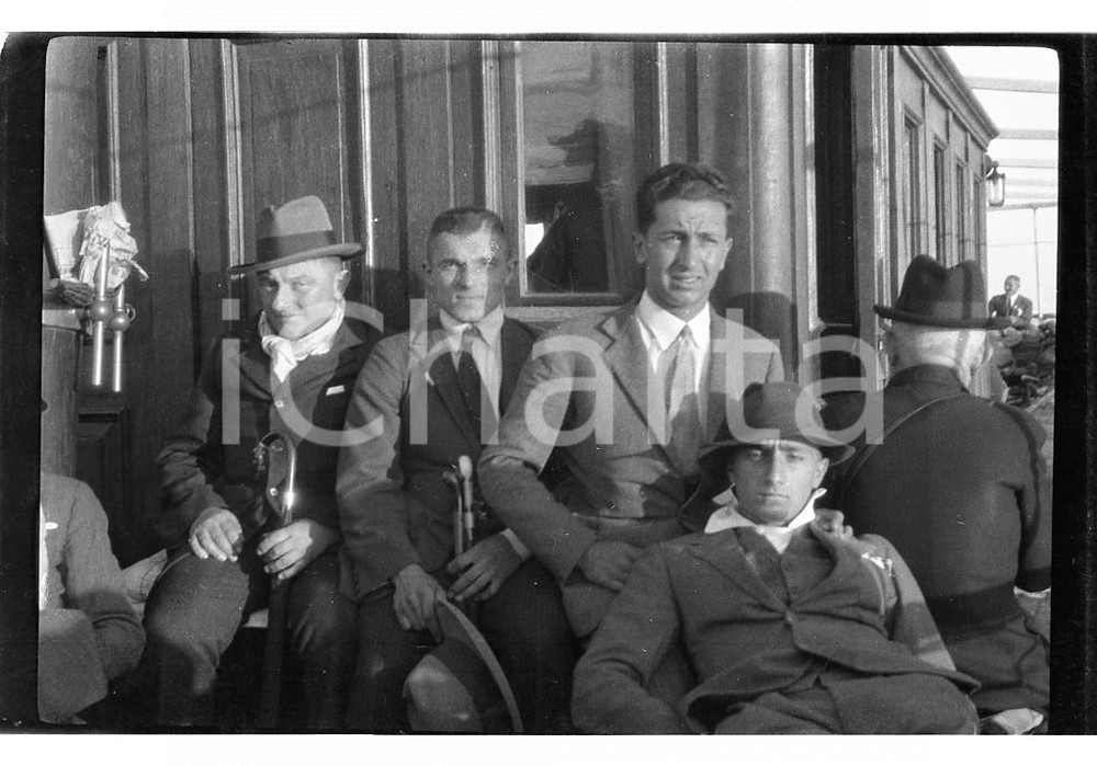 Fotografia d epoca originale 1924 TRIESTE In navigazione sul piroscafo Nesazio NEGATIVO ORIGINALE 1
