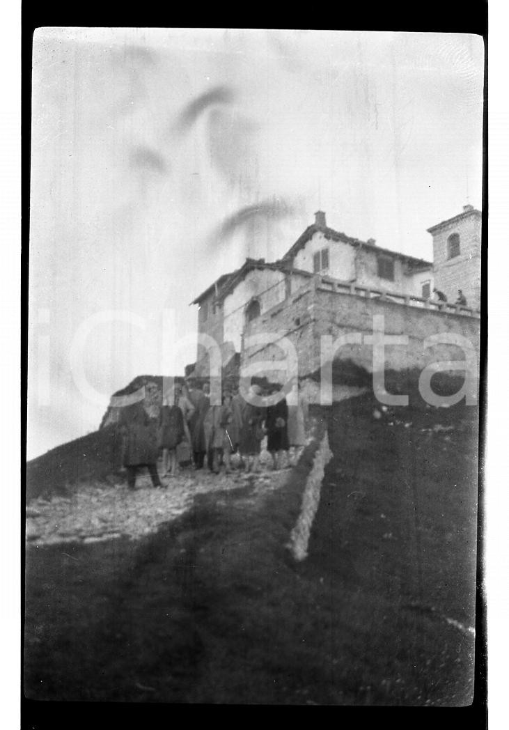 Fotografia d epoca originale 1927 BISBINO CO Escursione nell entroterra del lago NEGATIVO ORIGINALE 1
