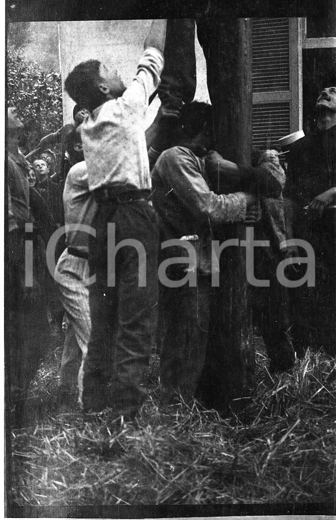 Fotografia d epoca originale 1921 GARLATE LC Festa in paese albero della cuccagna NEGATIVO ORIGINALE 1