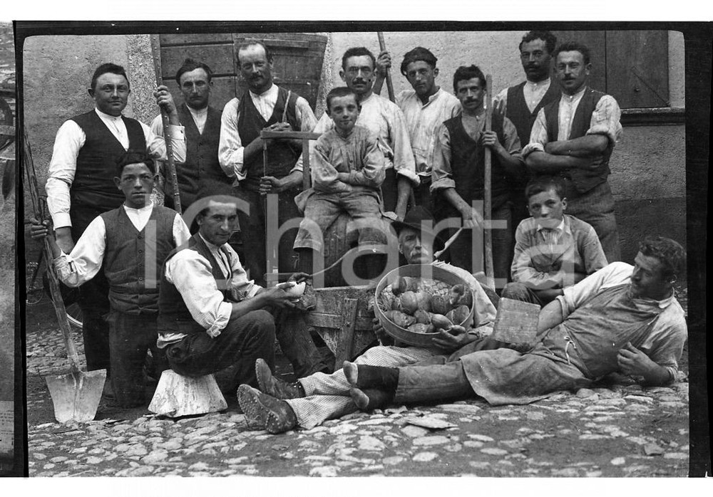 Fotografia d epoca originale 1921 AREA VERBANIA Cooperativa di consumo NEGATIVO ORIGINALE 1