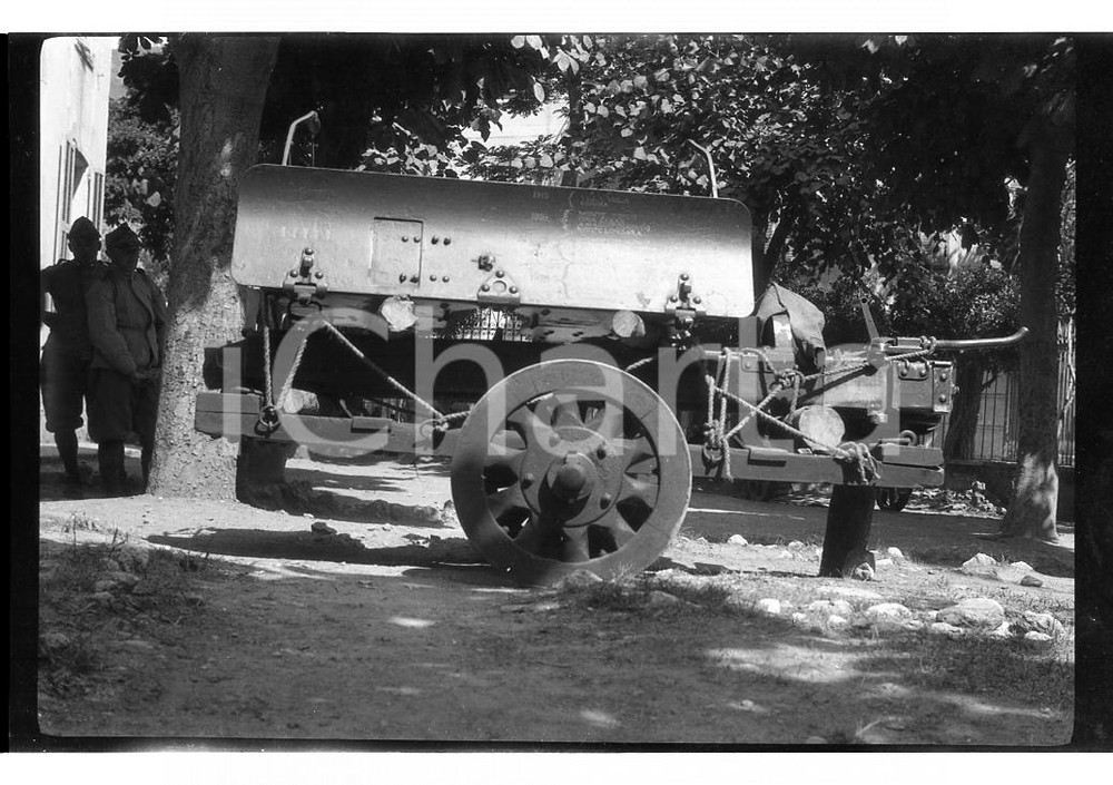 Fotografia d epoca originale 1926 TENDA VALLE ROIA Cannone su carrello NEGATIVO ORIGINALE 1