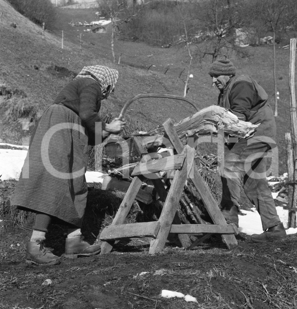 1954 TEMÙ (BS) Contadini tagliano la legna da ardere NEGATIVO ORIGINALE Negativo originale artistico in bianco e nero, su pellicola, in formato cm 6 x 6 CONDIZIONI: FAIR ICharta mette in vendita, sul negozio eBay e in esclusiva sul sito "icharta" il proprio archivio composto da numerose diapositive e negativi fotografici d'epoca, tutti originali e autentici, che attraversano la storia del costume italiano tra gli la fine degli anni Sessanta e Novanta.Si tratta di uno sguardo inedito sull'attualità, la politica, la vita quotidiana, il gossip e la cultura, che fotografa il cambiamento della nazione in quest'ultimo scorcio del XX secolo. Un'occasione unica per il mercato del collezionismo, che vede finalmente disponibile un archivio eccezionale per vastità, tematiche e condizioni, in un settore (il negativo fotografico e la diapositiva) di assoluta novità e dalle interessanti prospettive di investimento. CONDIZIONI:FAIR/discreto originale e autentica 1