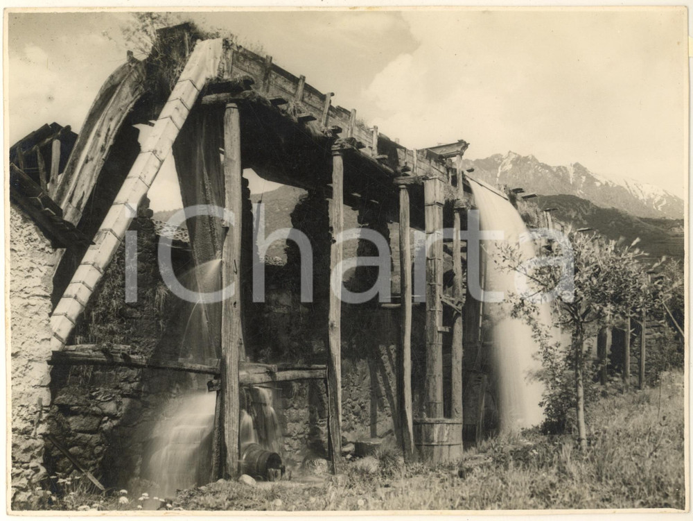 Fotografia d epoca originale 1950 ca BIENNO BS Officina  Condotta per l acqua  Fotografia 24x18 cm 1