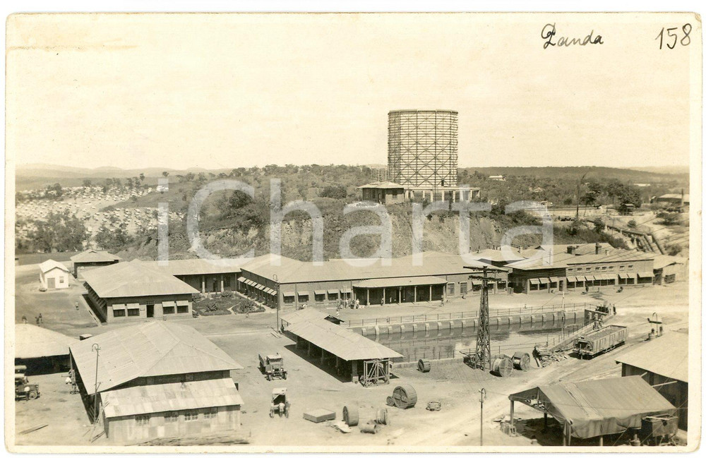 1930 ca CONGO BELGE - KATANGA - Edifices d'une mine ^Photo Léopold GABRIEL 158 Fotografia originale d'epoca, in formato cartolina postale.FOTOGRAFO: L&eacute;opold Gabriel   GOOD/buono  Formato: 14x9 cm originale e autentica 1