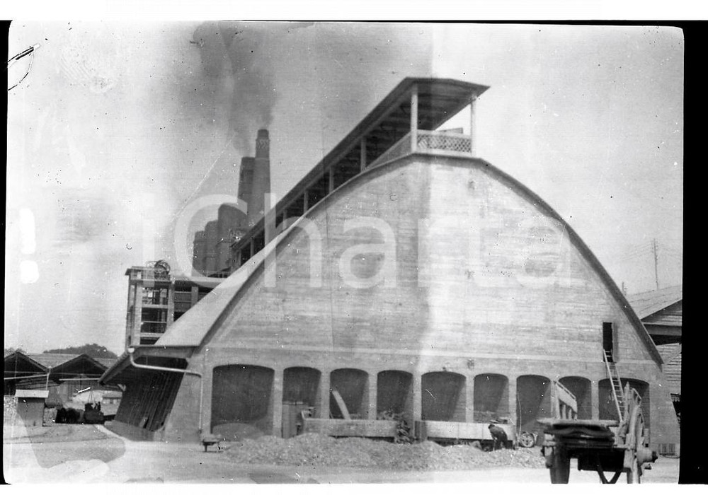 Fotografia d epoca originale 1925 CASALE MONFERRATO Il Paraboloide in attività NEGATIVO ORIGINALE 1