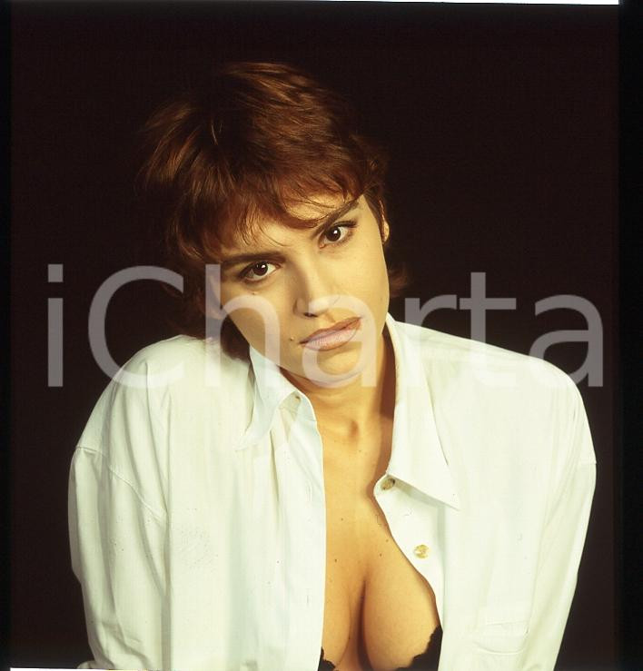 Fotografia d epoca originale 1993 COSTUME Stefania MONTORSI Photoshoot 5 DIAPOSITIVA ORIGINALE 1