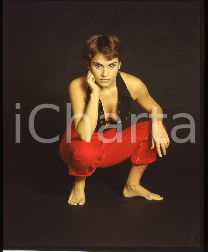 Fotografia d epoca originale 1993 COSTUME Stefania MONTORSI Photoshoot 6 DIAPOSITIVA ORIGINALE 1