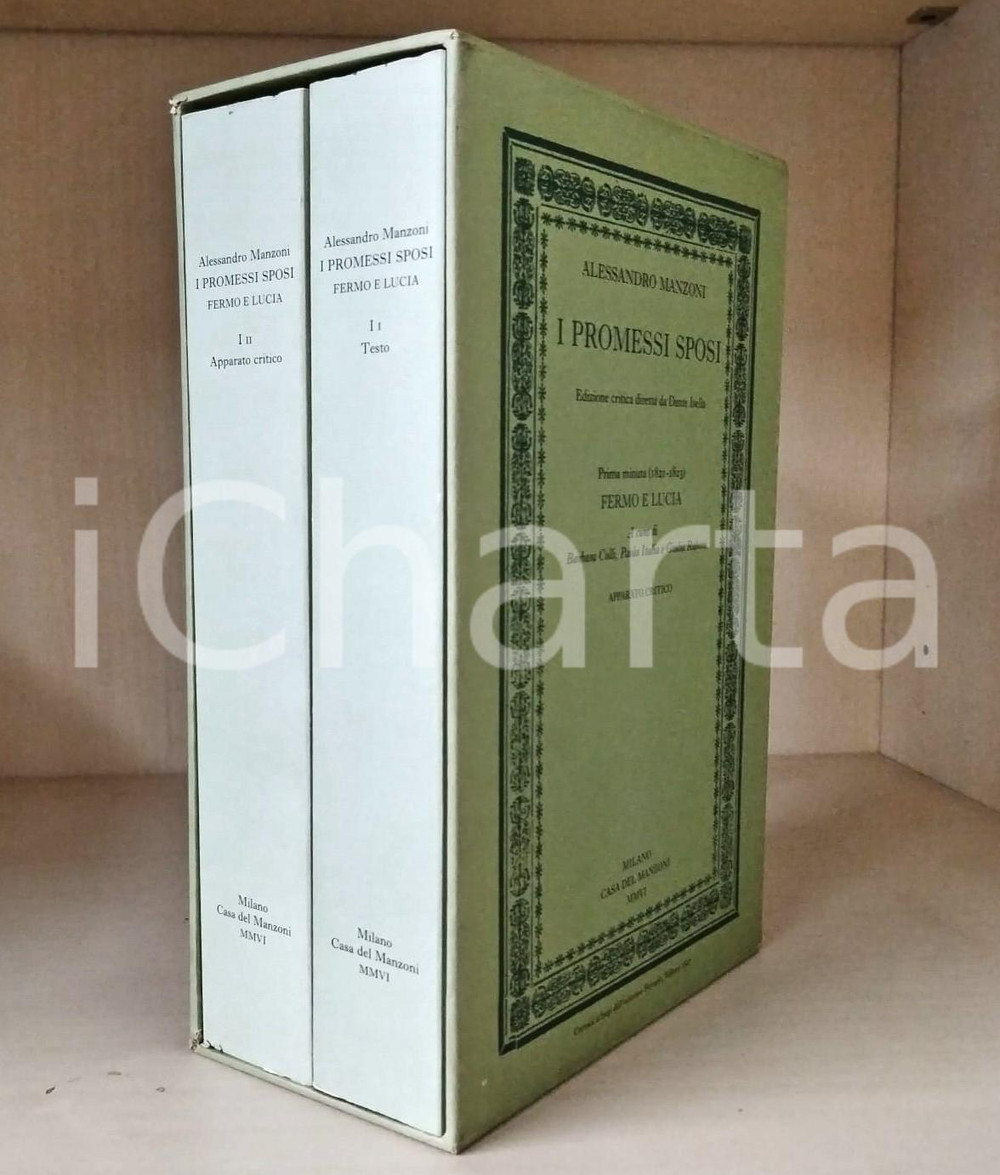 Libro, pubblicazione d epoca 2006 Alessandro MANZONI Fermo e Lucia  Prima minuta 18211823 2 Voll. 1