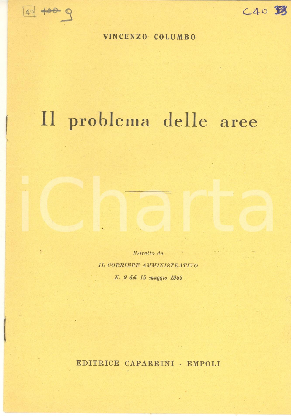 Libro, pubblicazione d epoca 1955 URBANISTICA  Vincenzo COLUMBO Il problema delle aree 2 1