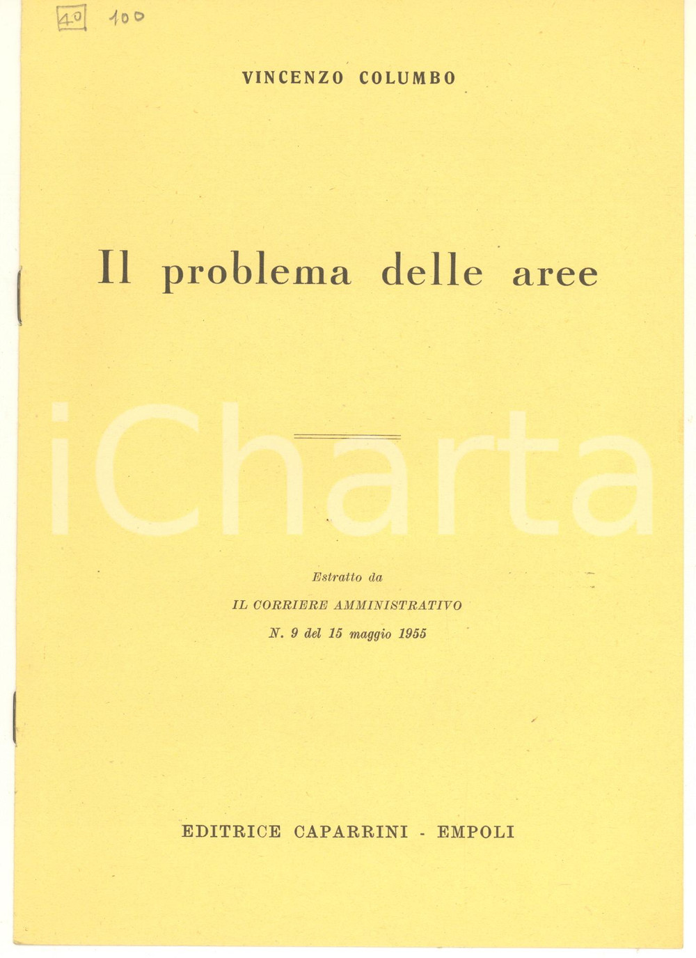 Libro, pubblicazione d epoca 1955 URBANISTICA  Vincenzo COLUMBO Il problema delle aree 3 1