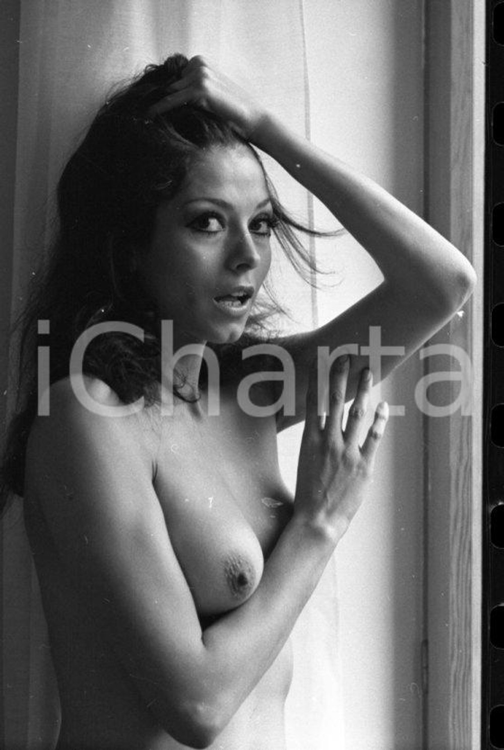 Fotografia d epoca originale 1975ca TAMARA BARONI Ritratto artistico NEGATIVO ORIGINALE 1