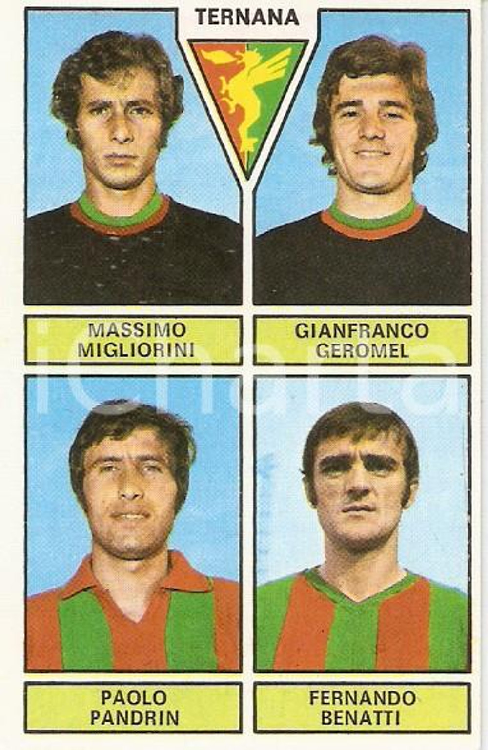 Oggetto da collezione cartaceo PANINI CALCIO 1971 1972 Figurina TERNANA Migliorini Geromel Pandrin Benatti 2 1
