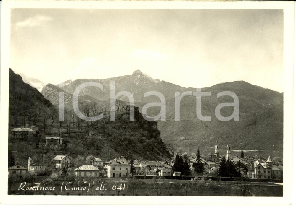 Cartolina originale da collezione 1950 ca ROCCAVIONE CN Panorama Cartolina postale FG NV 2 1
