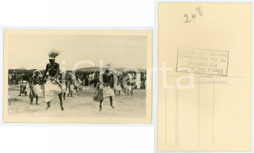 1930 ca ZAGOURSKI «L'Afrique qui disparaît» RUANDA Danses - Postcard 113  Fotocartolina postale d'epoca, appartenente alla 2^ serie &laquo;L'Afrique qui dispara&icirc;t&raquo; del fotografo Casimir Zagourski (L&eacute;opoldville).N&deg; 113, non viaggiata.CONDIZIONI: GFORMATO: 14x9 cm    originale e autentica 1