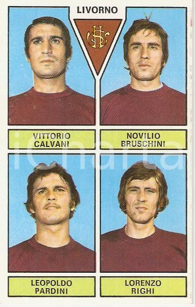 Oggetto da collezione cartaceo PANINI CALCIATORI 1971  1972 Figurina LIVORNO Calvani Bruschini Pardini Righi 2 1