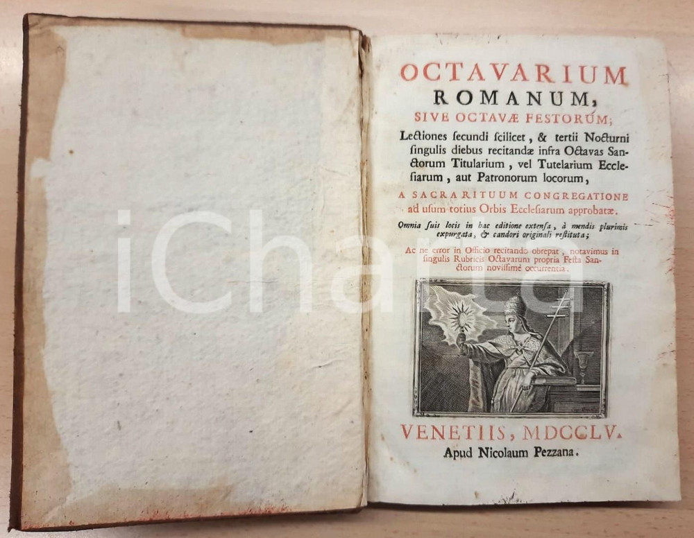 Libro, pubblicazione d epoca 1750 Octavarium Romanum sive Octavae Festorum PEZZANA Venetiis 1
