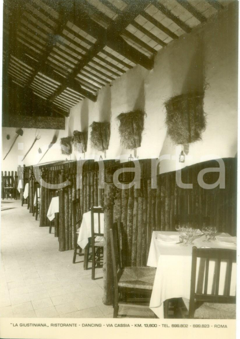 Cartolina originale da collezione 1965 ca ROMA Ristorante LA GIUSTINIANA Dancing Vini BOLLA Cartolina 4 1