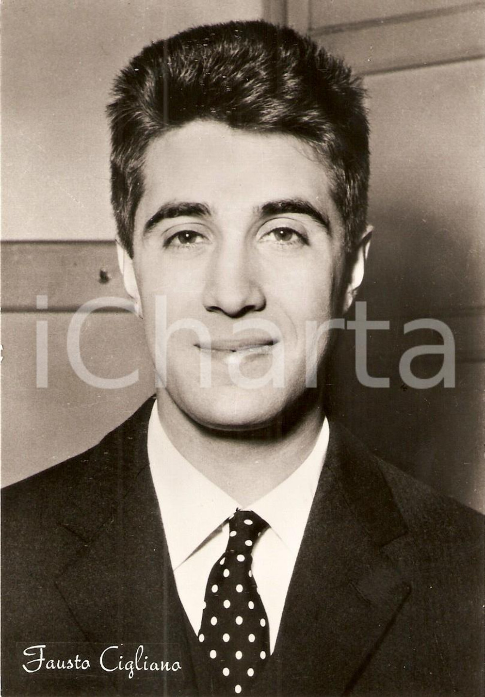 Cartolina originale da collezione 1960 ca MUSICA Il cantante Fausto CIGLIANO Ritratto fotografico *Cartolina 3 1
