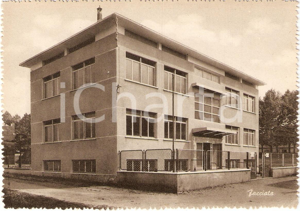 Cartolina originale da collezione 1950 ca Romagnano Sesia NO Facciata COLLEGIO CONVITTO CURIONI 4 1