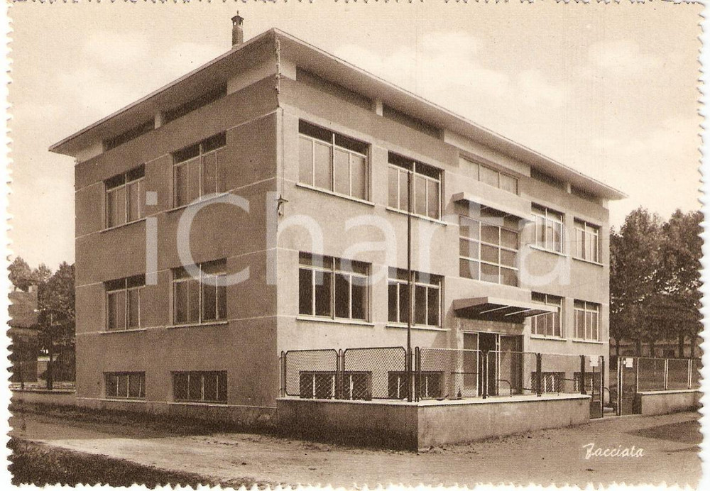 Cartolina originale da collezione 1950 ca Romagnano Sesia NO Facciata COLLEGIO CONVITTO CURIONI 2 1