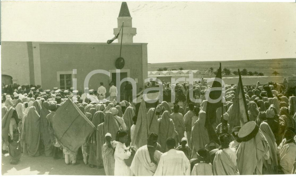 Fotografia d epoca originale 1928 SIRTE LIBIA Cerimonia inaugurazione sede PNF locale Fotografia 1 1