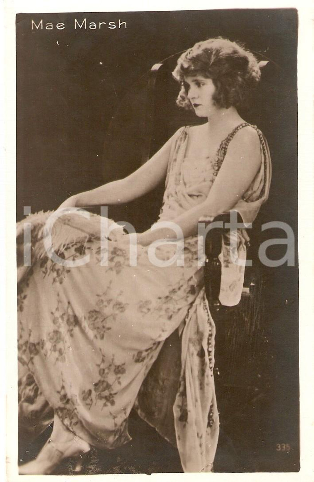 Cartolina originale da collezione 1920 ca CINEMA Actress Mae MARSH Portrait *Cartolina FP NV (1) 1