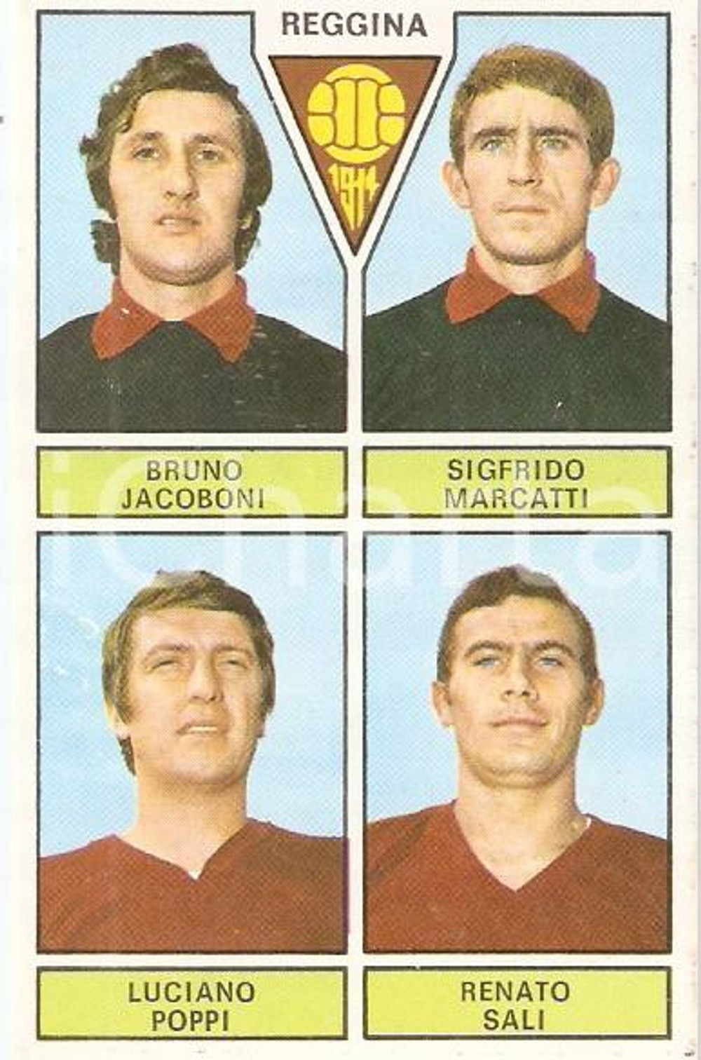 Oggetto da collezione cartaceo PANINI CALCIATORI 1971 1972 Figurina REGGINA Jacoboni Marcatti Poppi Sali (2) 1