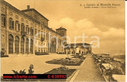 Cartolina originale da collezione 1930 ca MONTALTO PAVESE PV Cortile d onore del Castello Cartolina 1 1