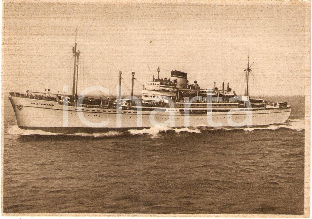 Cartolina originale da collezione 1940 ca MARINA MERCANTILE M/N Paolo TOSCANELLI Navigazione ITALIA Cartolina 1 1